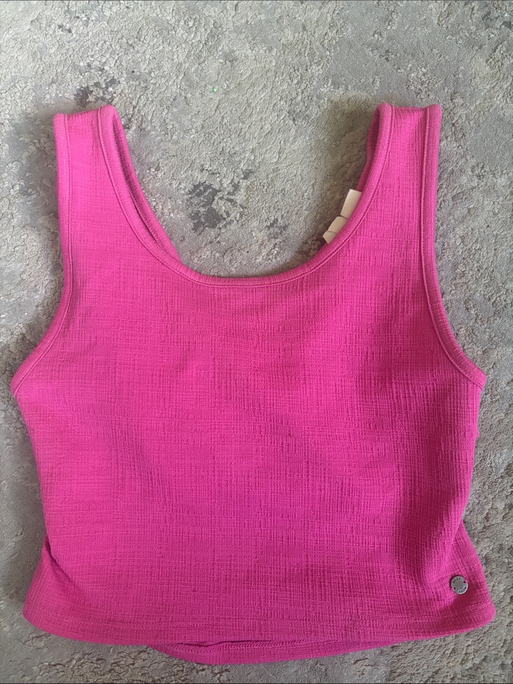Roxy Hot Pink Ribbed Tank Crop Top